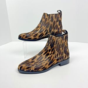 VINCE CAMUTO Cheetah‎ Print Boots Bootie Calf Hair Womens Size 6 Animal Print